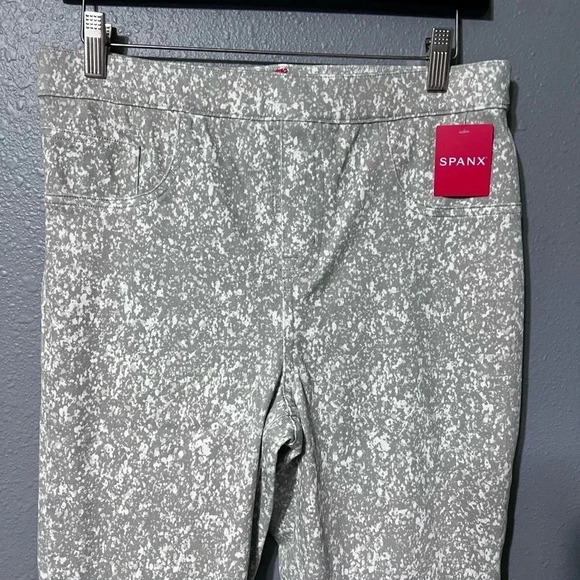 Spanx Ankle Jean-ish Leggings 4-Pocket Speckled Grey Sz LG NWT High Waisted - Picture 4 of 5
